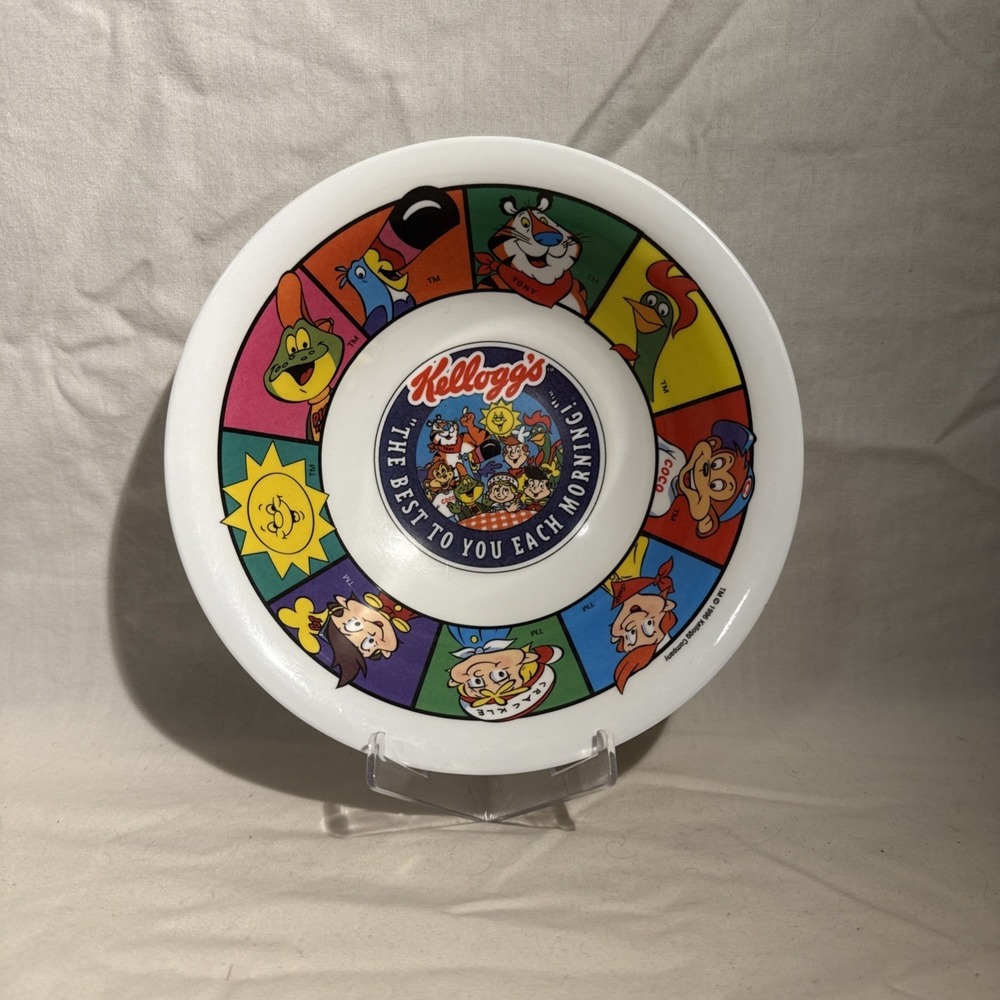 Kellogs Plastic Cereal Bowl Marked‎ Dated 1996 Vintage